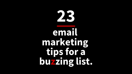 23 email marketing tips for a buzzing list