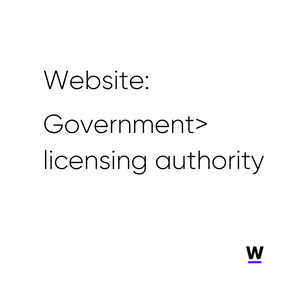 website government licensing authority