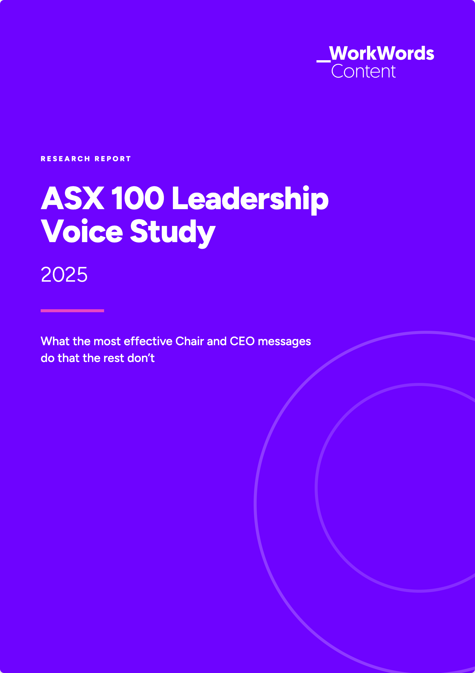 ASX 100 Leadership Voice Study 2025 cover