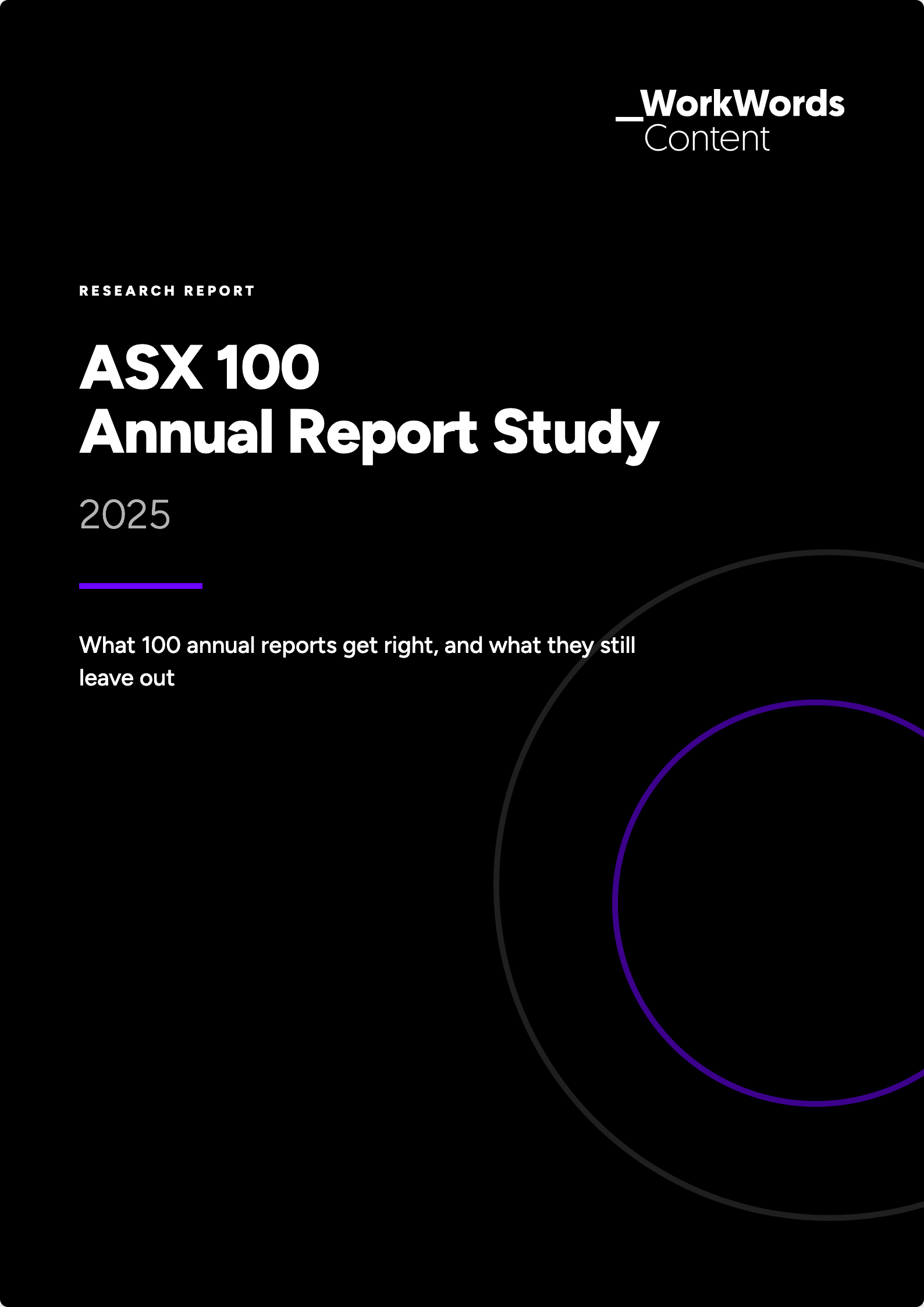 ASX 100 Annual Report Study 2025 cover